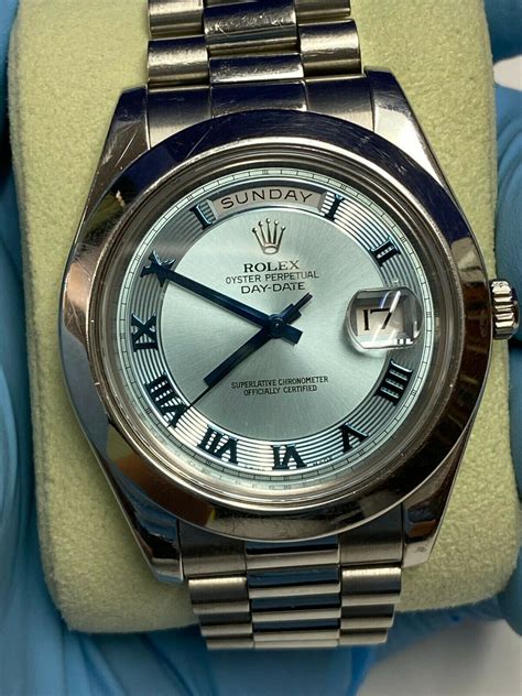 rolex blue roman concentric 218206|Rolex day date platinum.